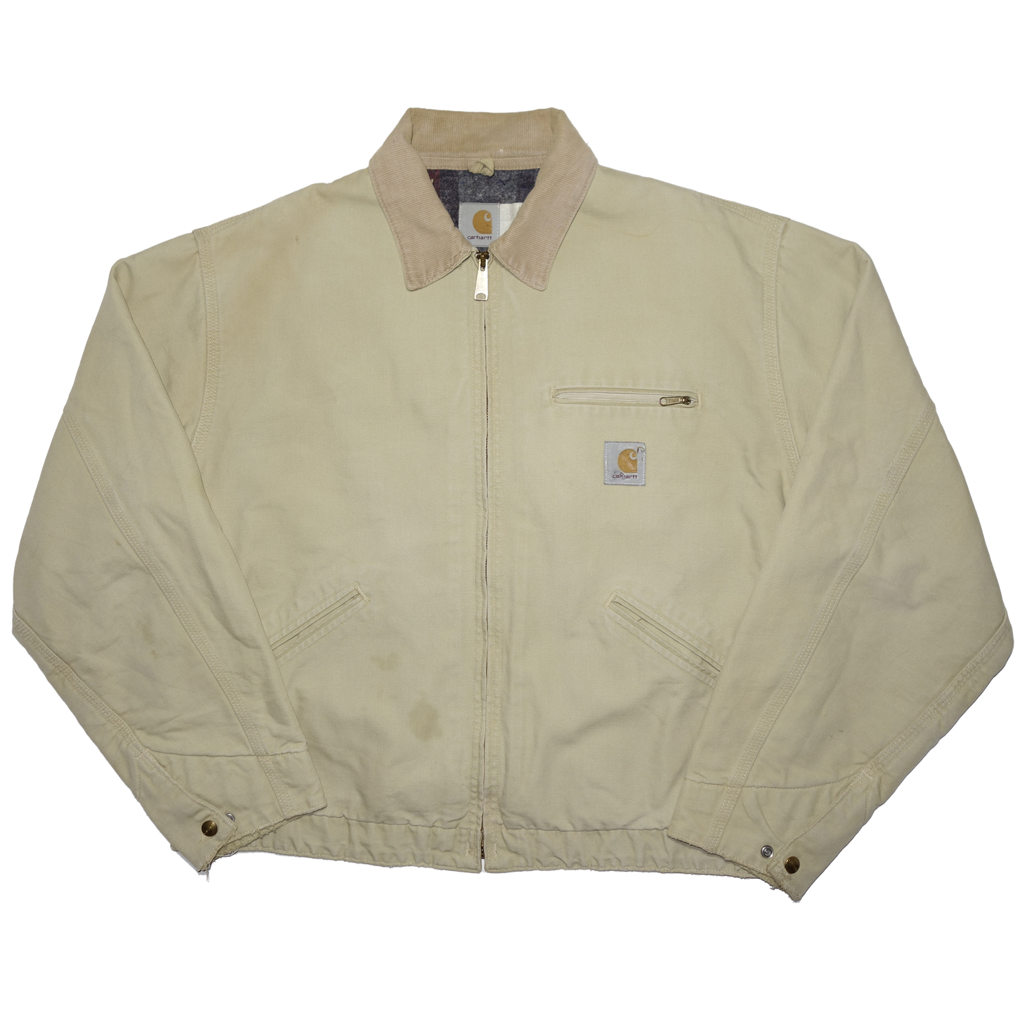 Vintage 90s Carhartt Detroit Jacket Cream - M