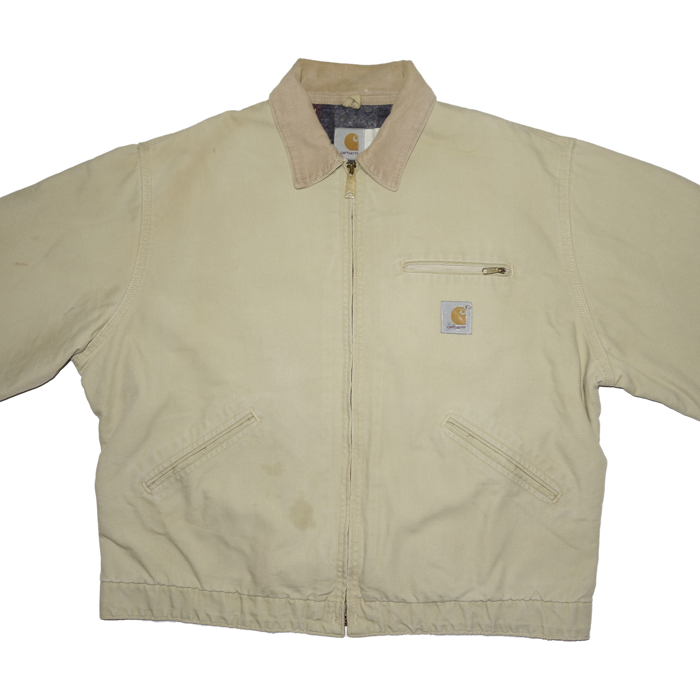 Vintage 90s Carhartt Detroit Jacket Cream - M