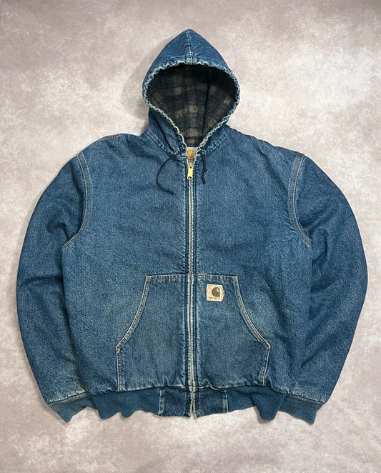 Vintage Work Active Jacket Jean Blue