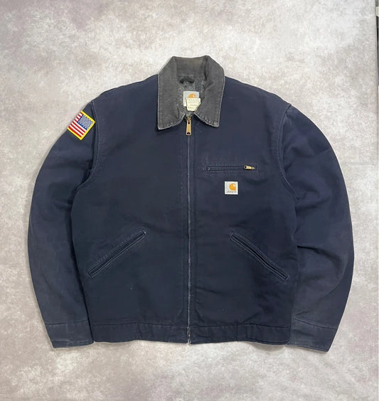 Vintage Detroit Jacket Navy Blue L