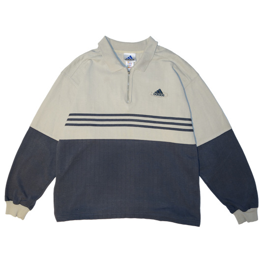 Adidas Sweatshirt mit halbem Reißverschluss, 2000er Jahre