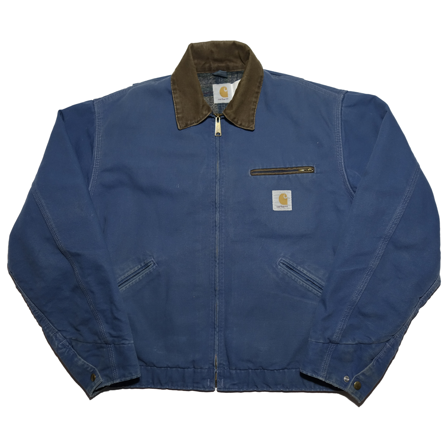 Vintage 90s Carhartt Detroit Jacket Blue - L