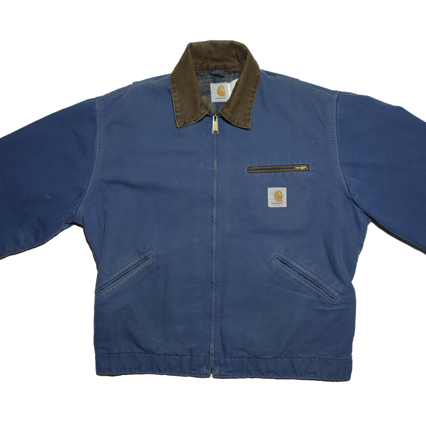 Vintage 90s Carhartt Detroit Jacket Blue - L