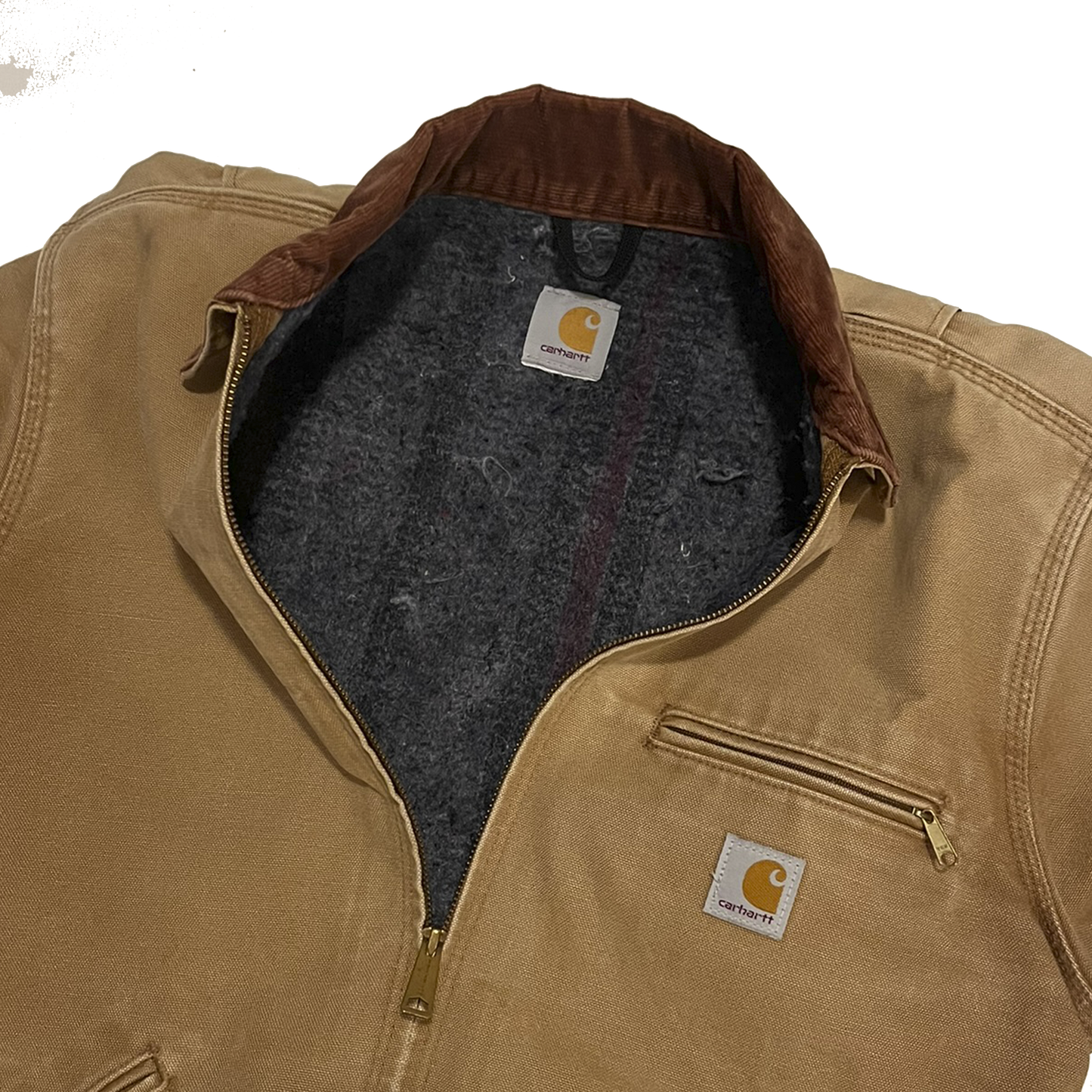 Carhartt Detroit Jacket Beige/Brown- L