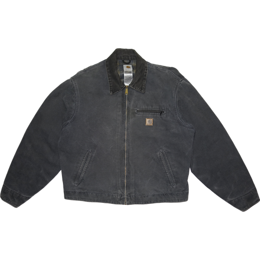 Vintage Carhartt Detroit Jacket Black Faded XL